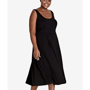 New City chic dress classic longline black